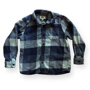 Quiksilver blue plaid flannel shirt